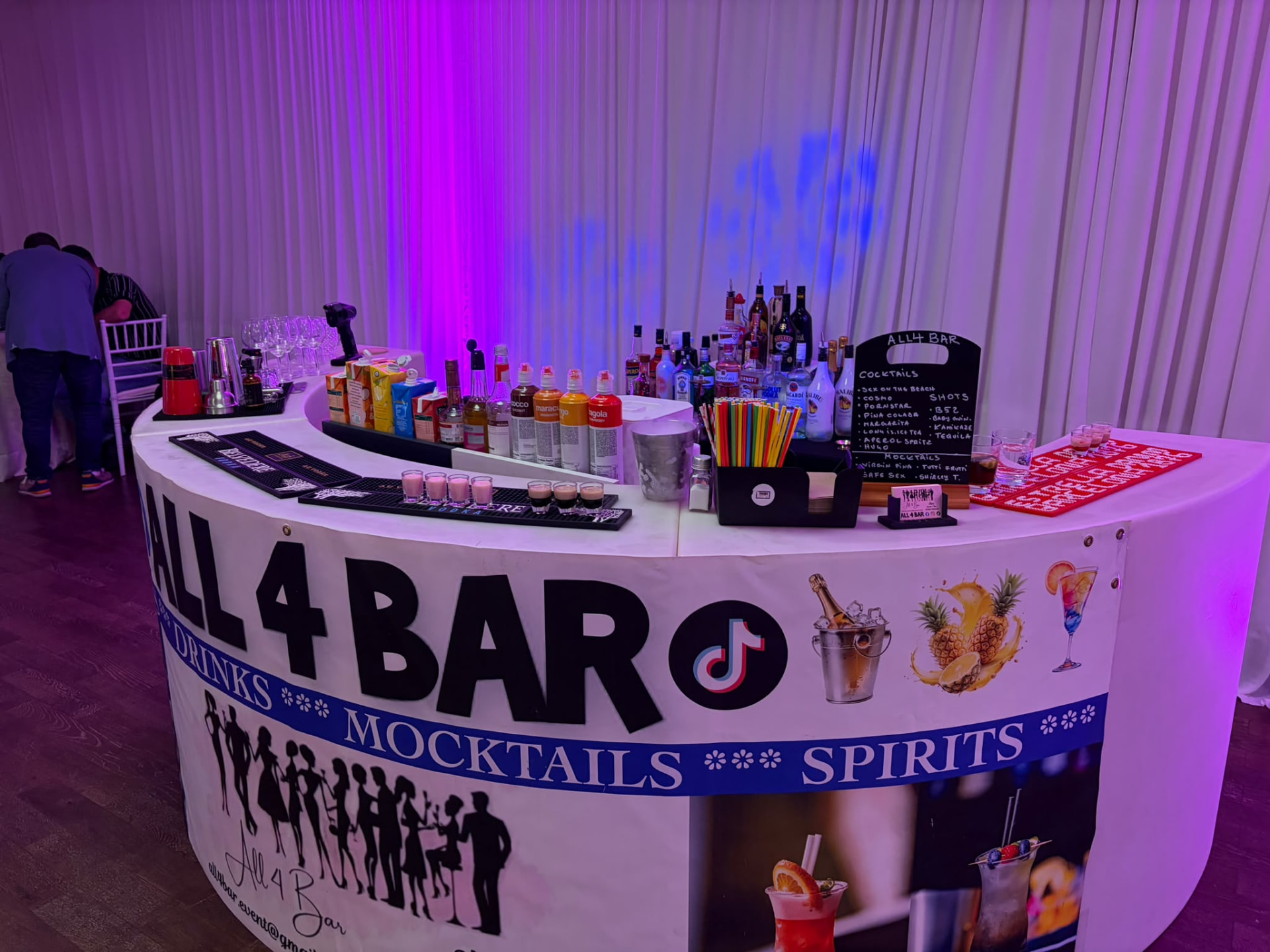 Evening reception set-up
